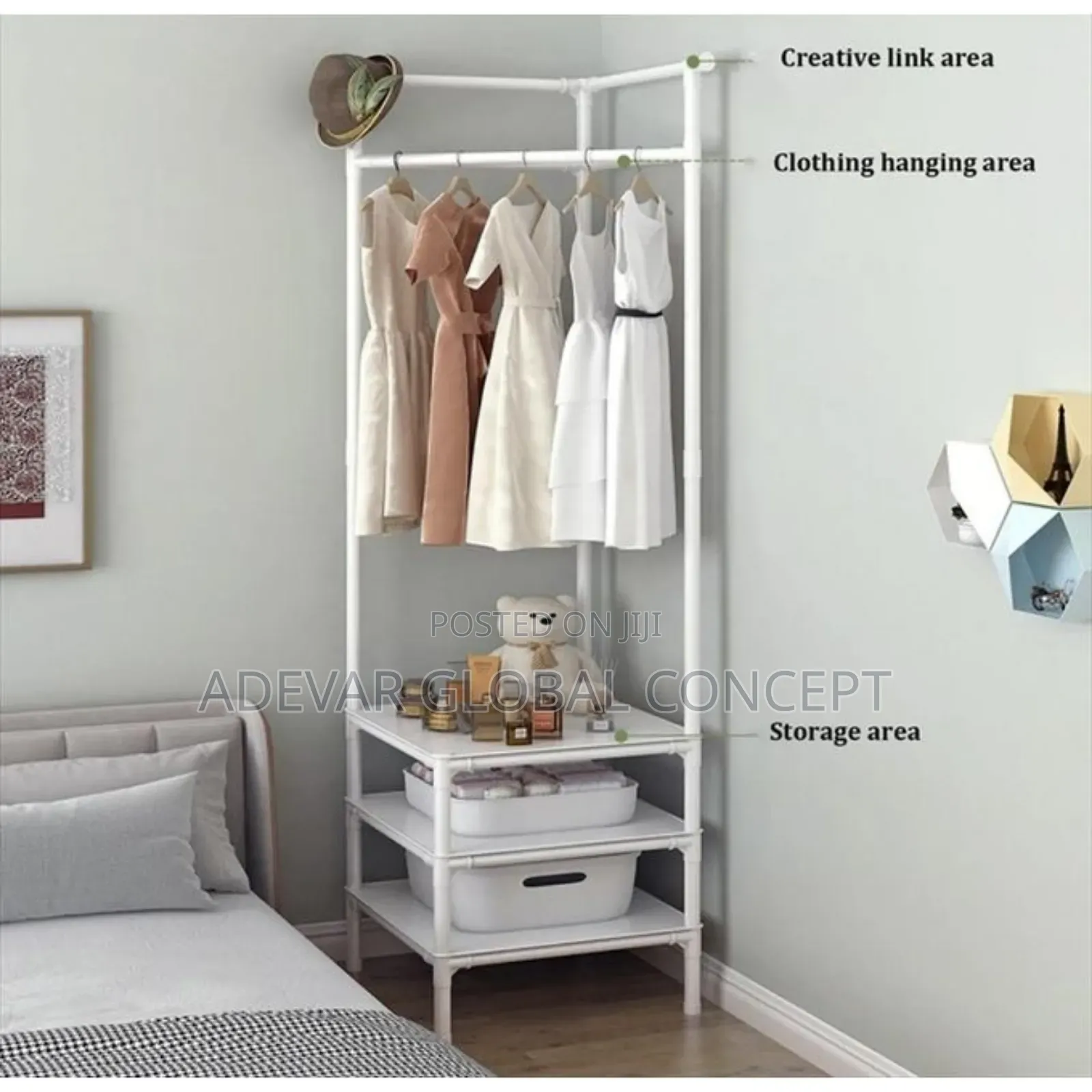 Corner Garment Cloth Rack Corner Organizer Hanger