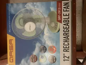 Qasa 12" Rechargeable Fan, Model QRF-2912new.
