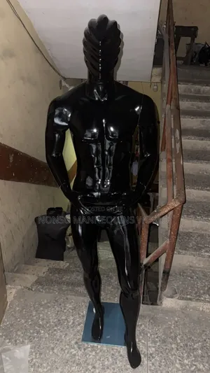 Spider Head Male Glossy Black Display Mannequin
