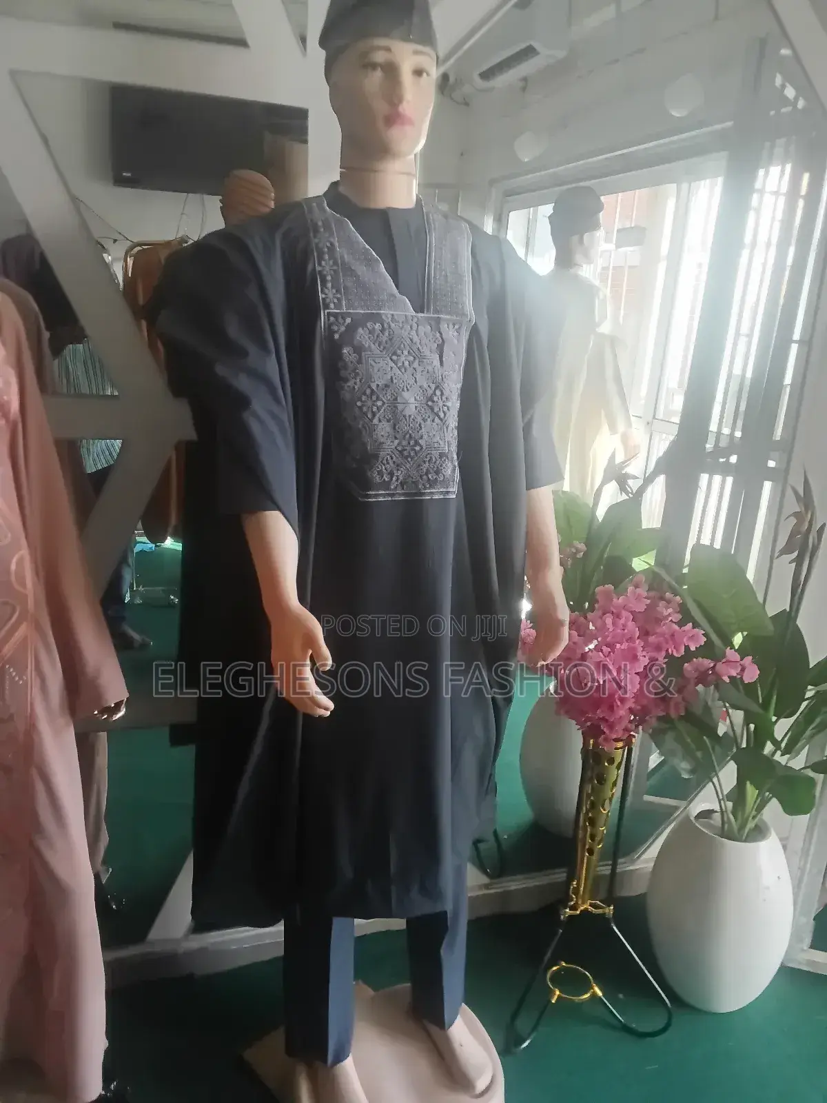 Senator Agbada Wear With Cap