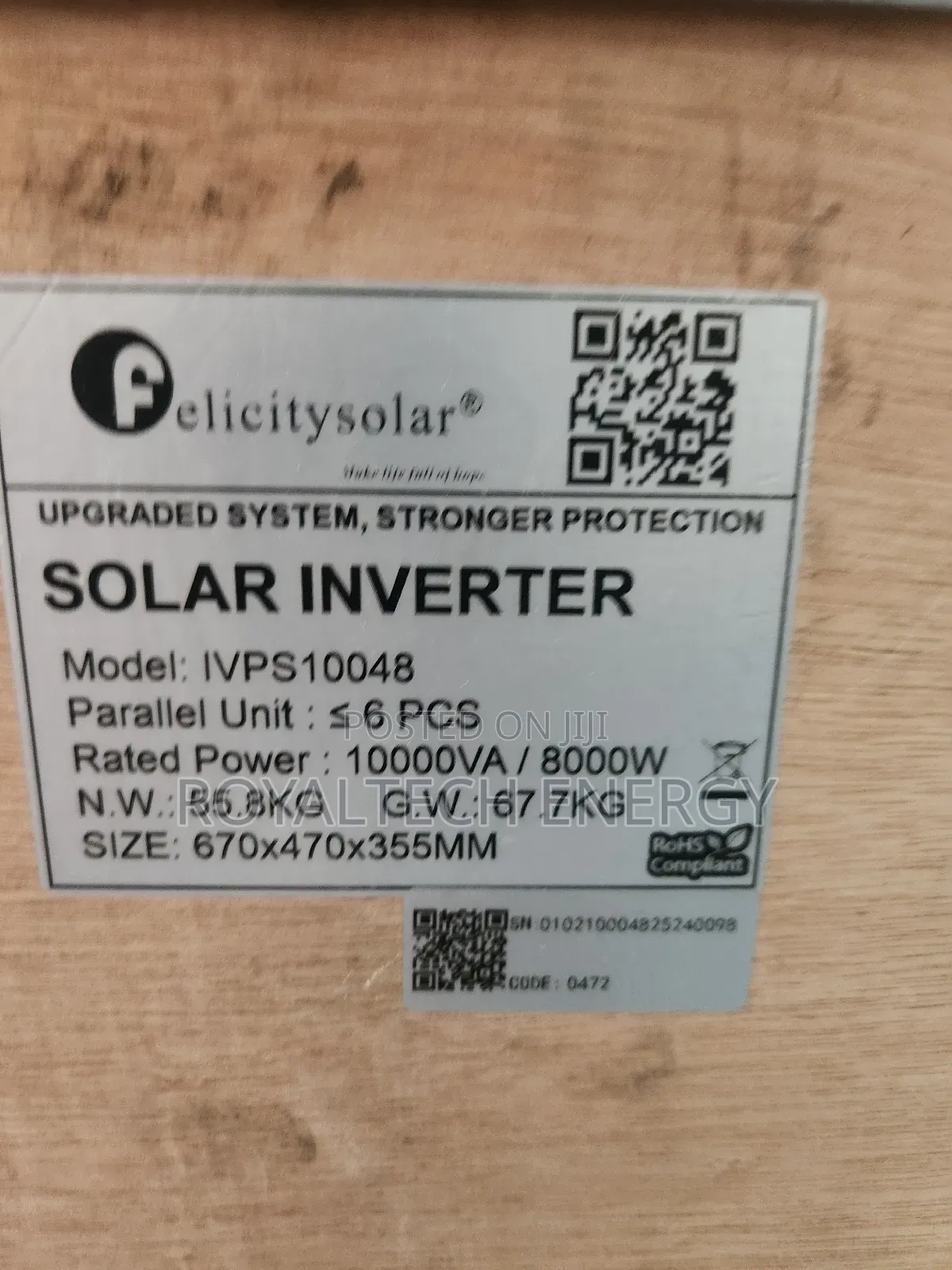 10kva 48v Felicity Transformer Based Inverter
