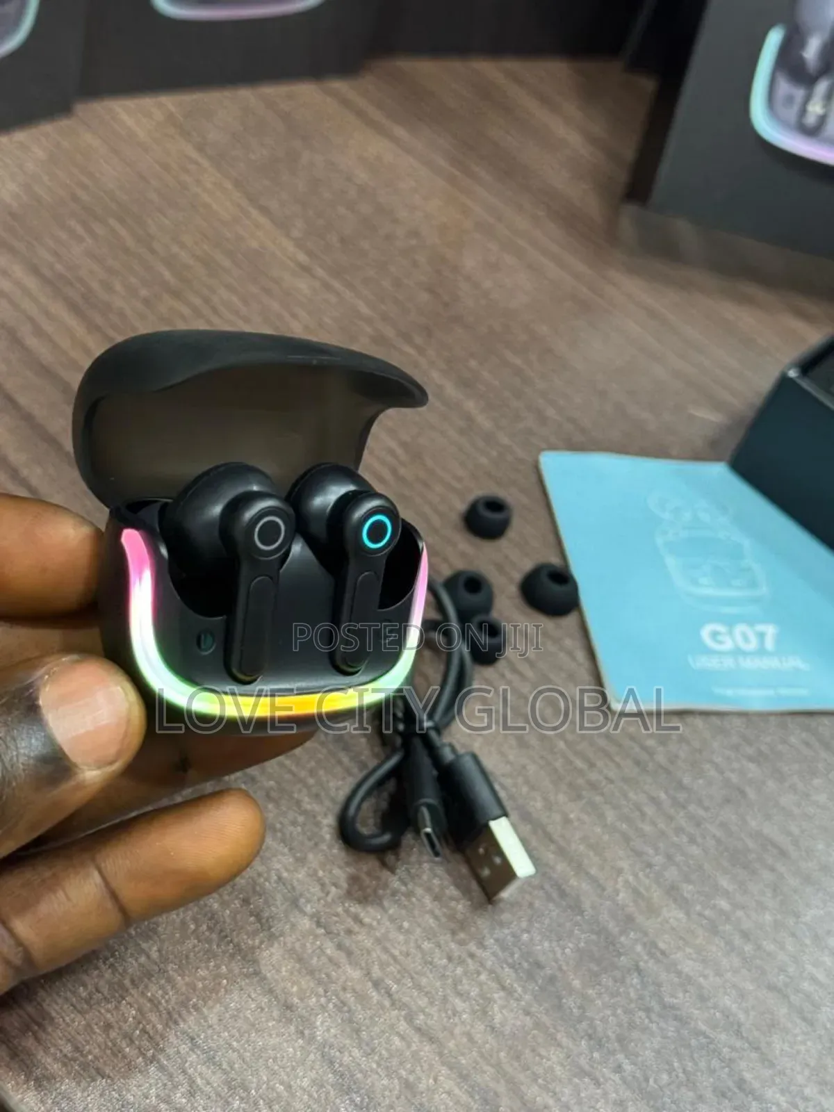 G07 TWS Gaming Earbuds –Anc Enc, Dual Pairing Led Display V5.4 4 Mic