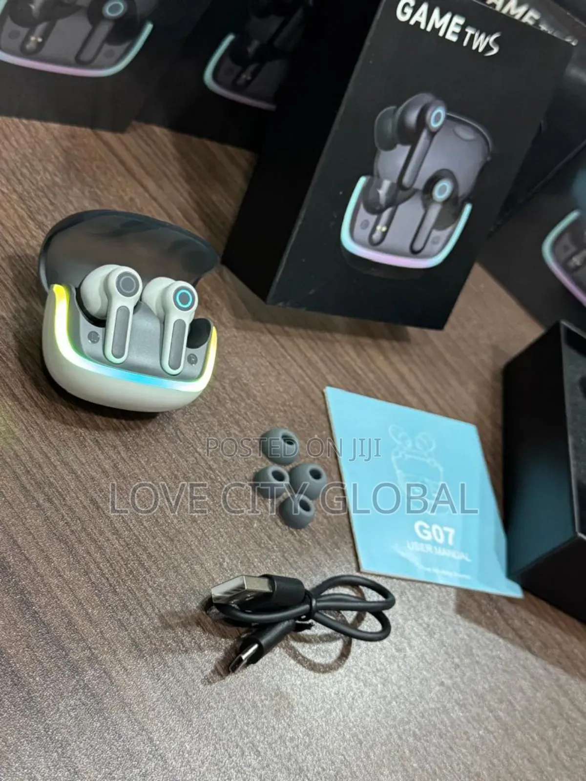 G07 TWS Gaming Earbuds –Anc Enc, Dual Pairing Led Display V5.4 4 Mic