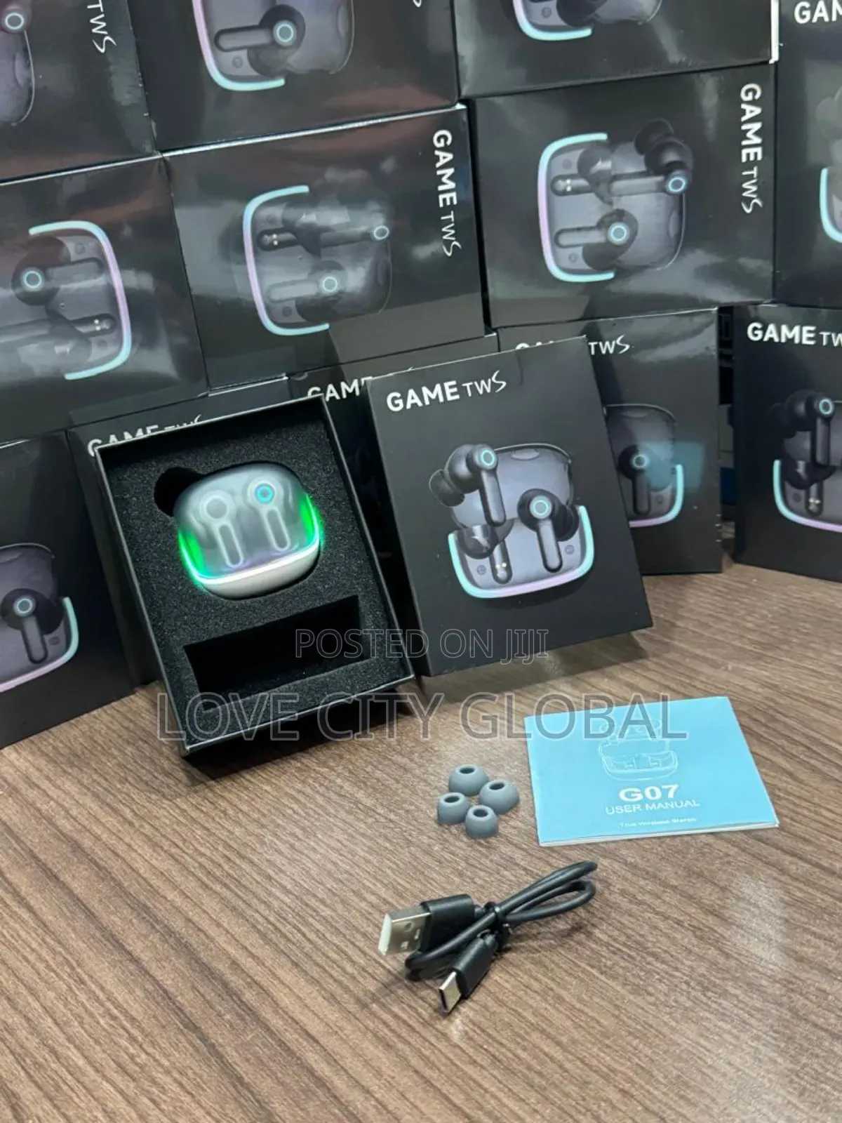 G07 TWS Gaming Earbuds –Anc Enc, Dual Pairing Led Display V5.4 4 Mic