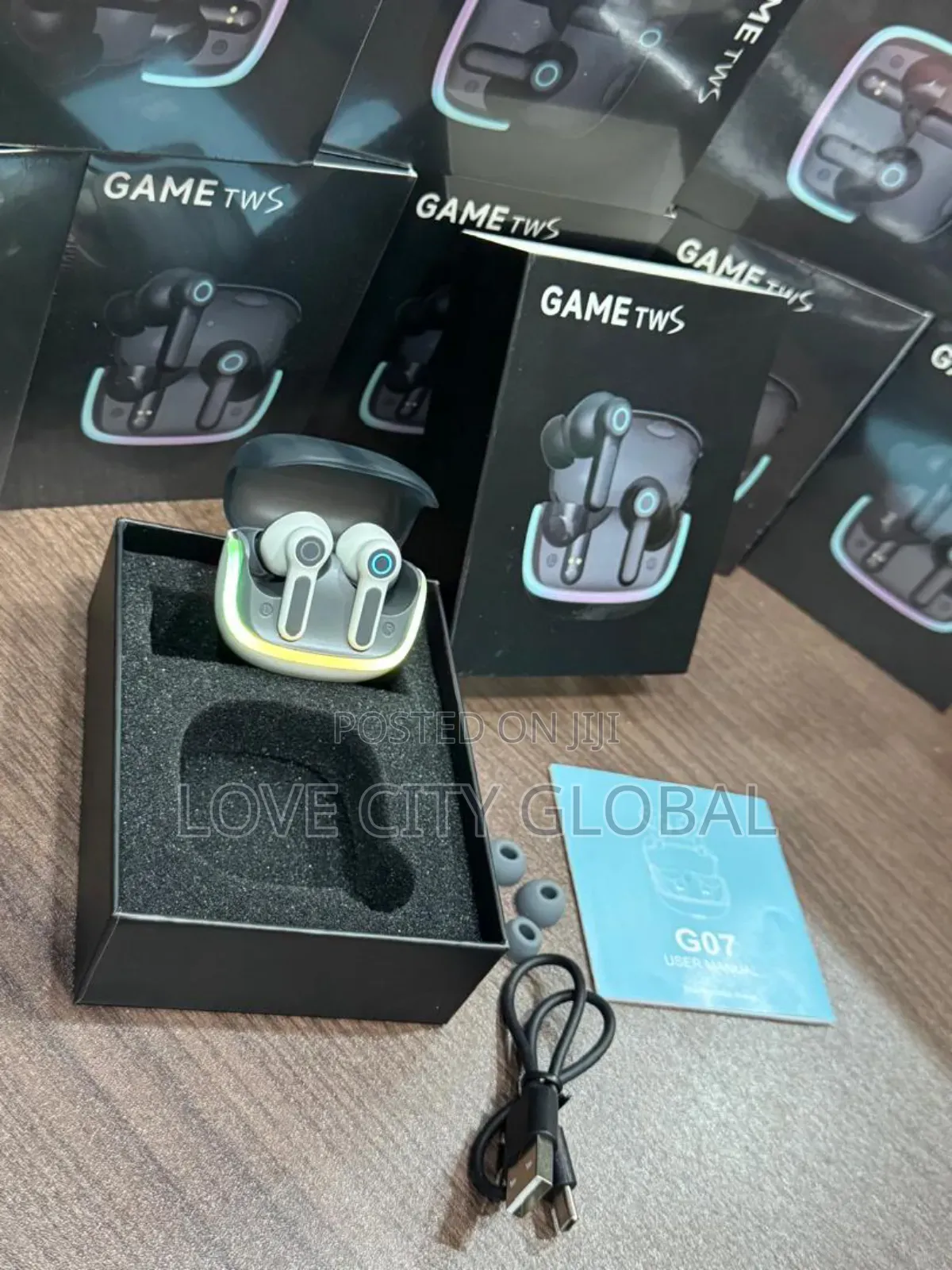 G07 TWS Gaming Earbuds –Anc Enc, Dual Pairing Led Display V5.4 4 Mic