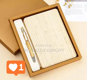 Wooden Note Book With Wooden Pen Gift Set