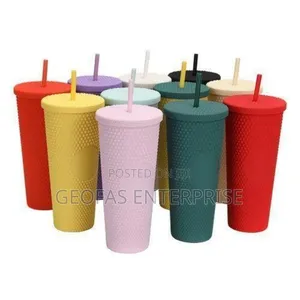 1l Capacity Water Cup Tumbler With Straw