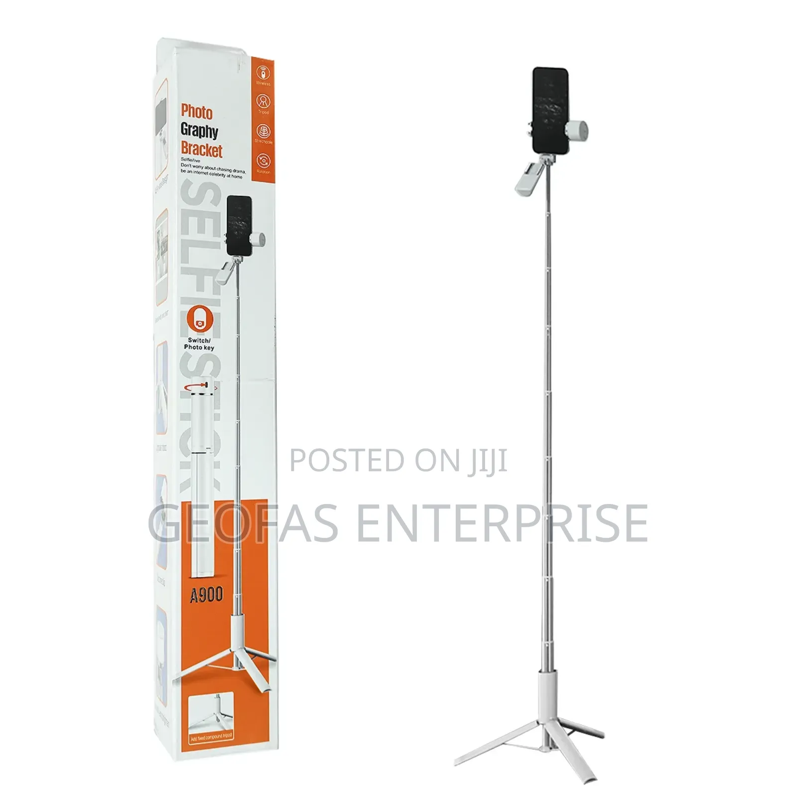 Original Selfie Wireless Remote Control Tripod With Light