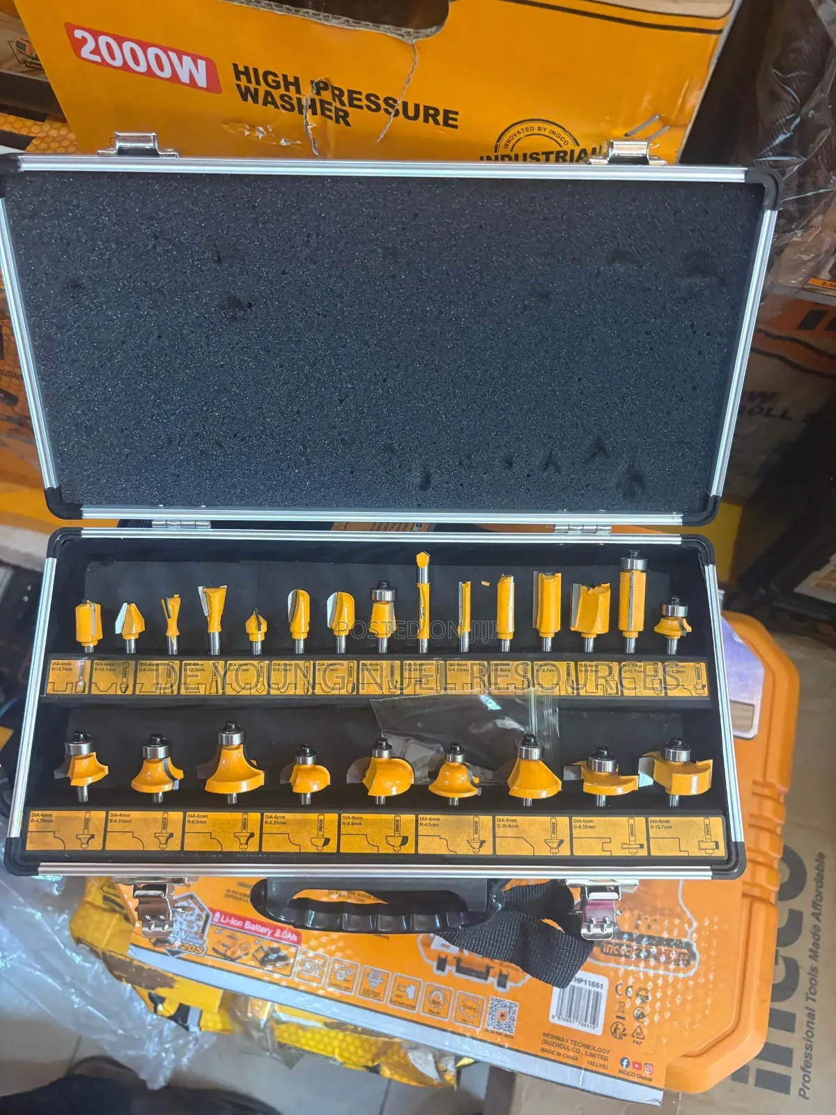 Original Ingco Set Router Bits 6mm