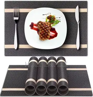 12pcs Placemats Dining Table Durable Washable Wipeable PVC Table
