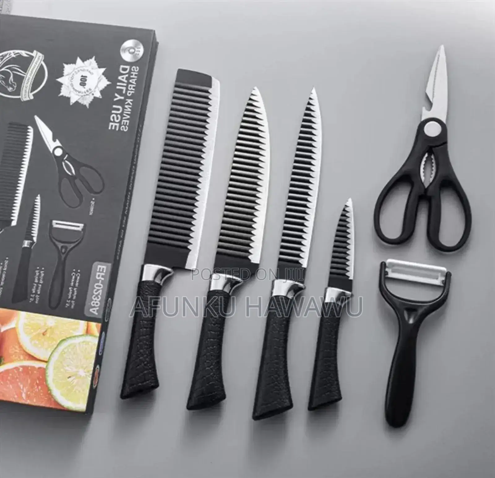 6pcs Wavy Knife Set.