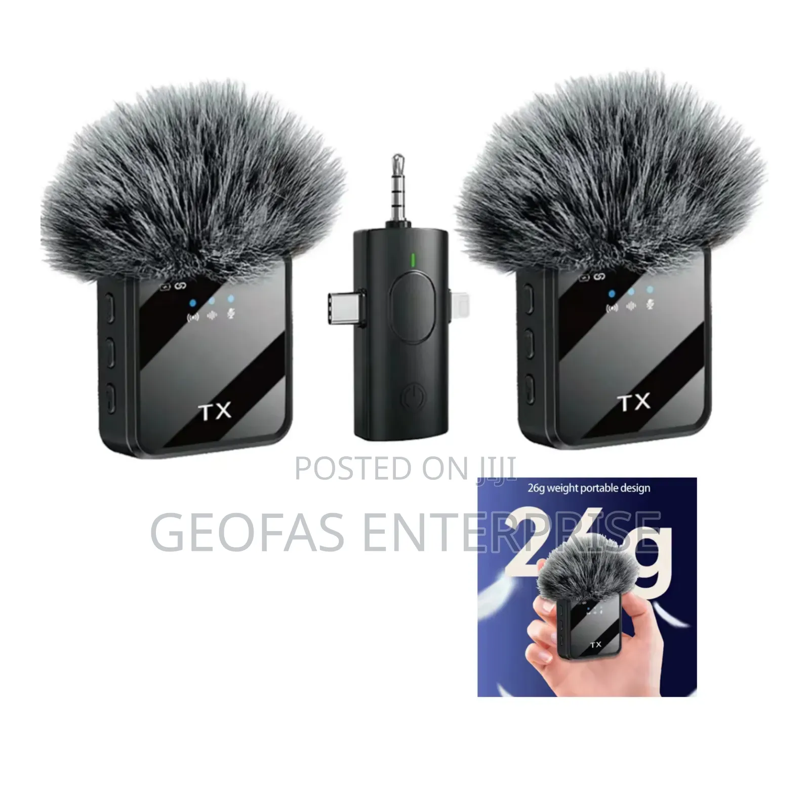 3in1 Active Noise Cancellation Wireless Mobile Phone Microphone