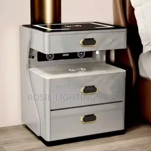 Electric Bed Side Drawer With Charging Pad Safe