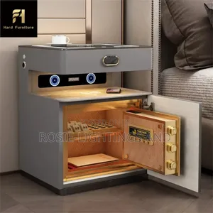 Electric Bed Side Drawer With Charging Pad Safe