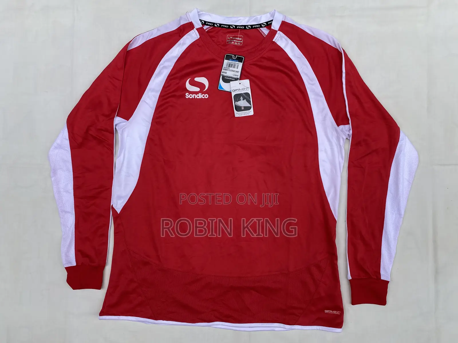 Sondico Men Plain Long Sleeve Jersey Top Size L