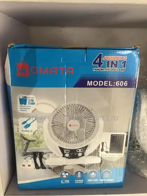 Rechargeable 4in1 Solar Fan With Led Lamp