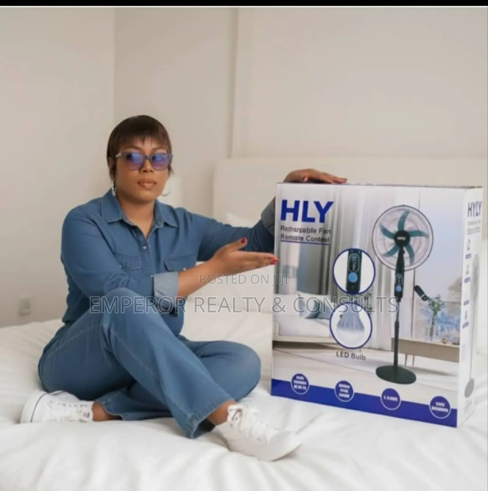 Hyly 18′′ Strong Quality Rechargeable Fan