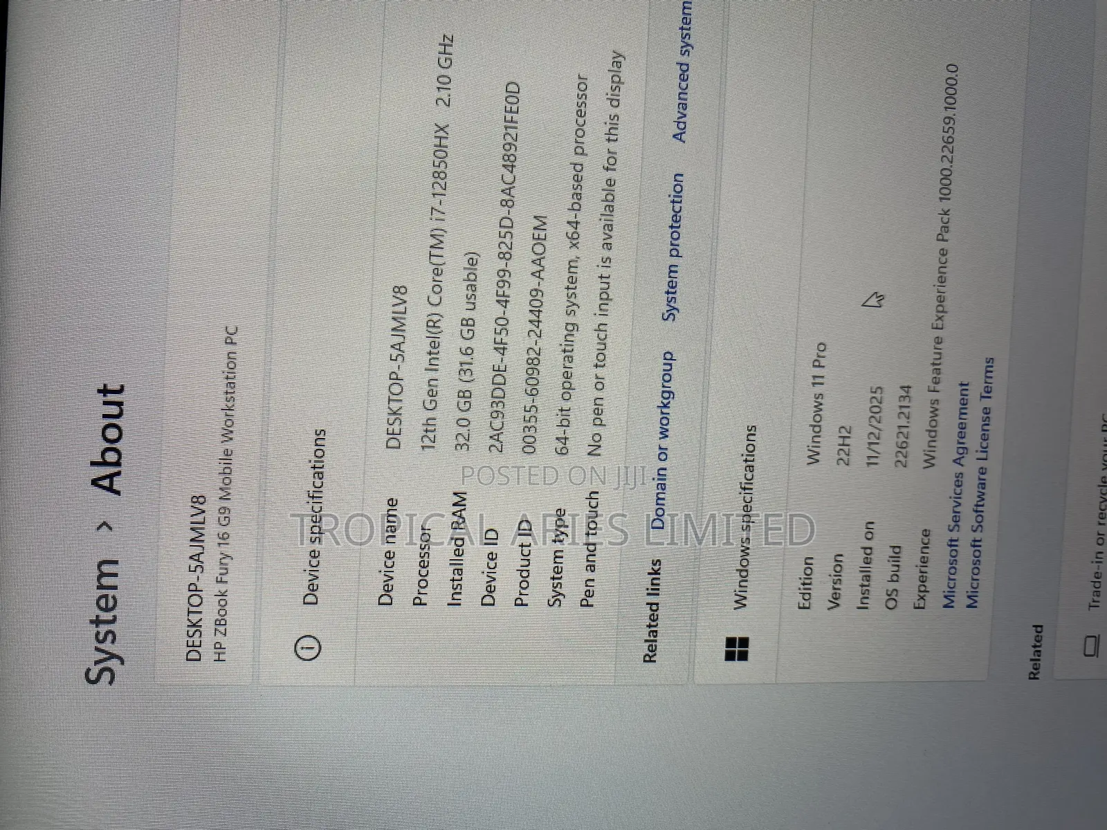 Laptop HP ZBook Fury 16 G9 32GB Intel Core I7 SSD 1T