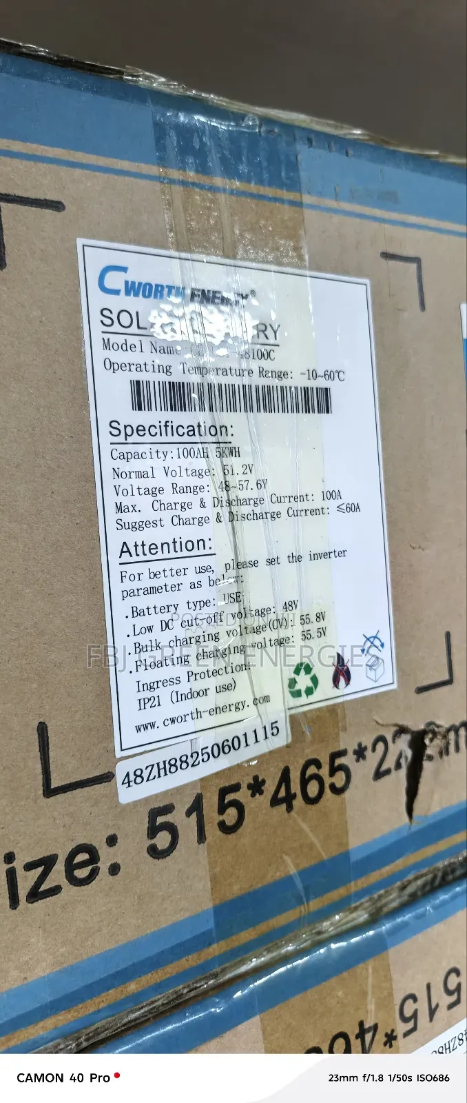 5kwh Cworth Lithium Battery