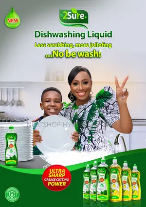 A Carton of 2sure Dishwashing Liquid 1 Liter, 500ml 250ml