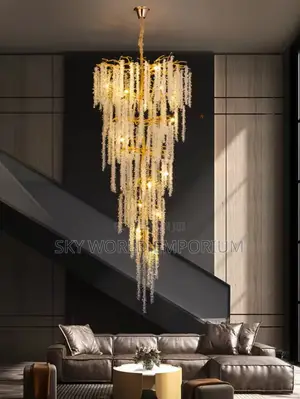 Villa Duplex Stairwell Long Luxury Chandelier