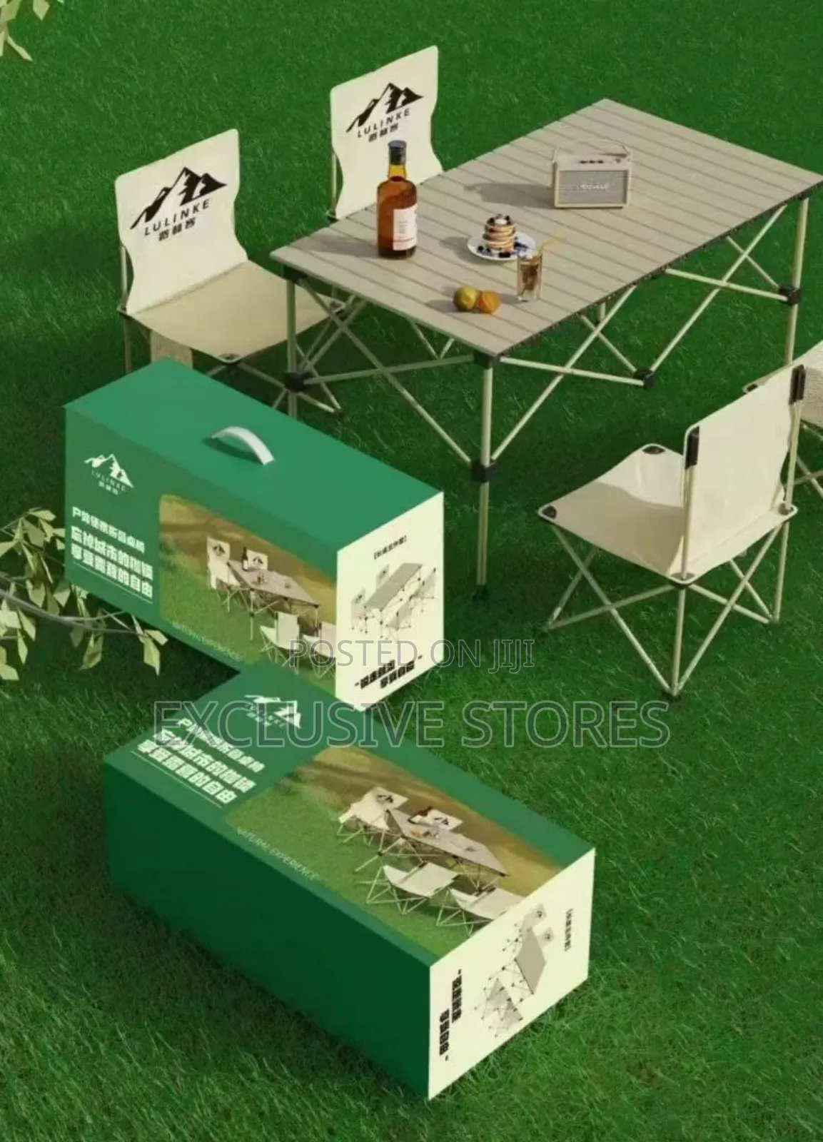 Foldable Outdoor Table With 4 Chairs