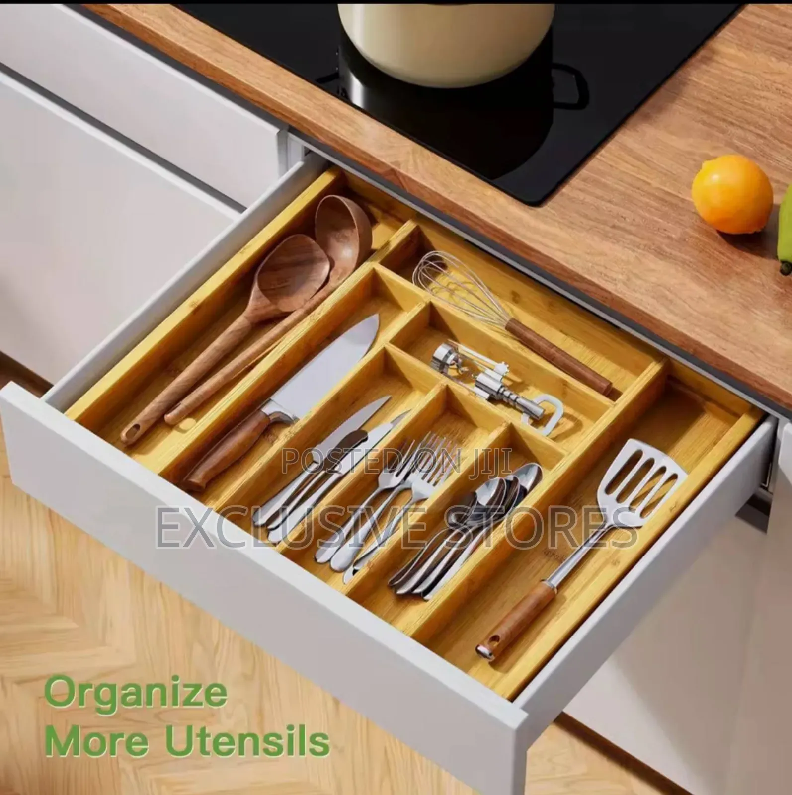 Adjustable Expandable Bamboo Drawer