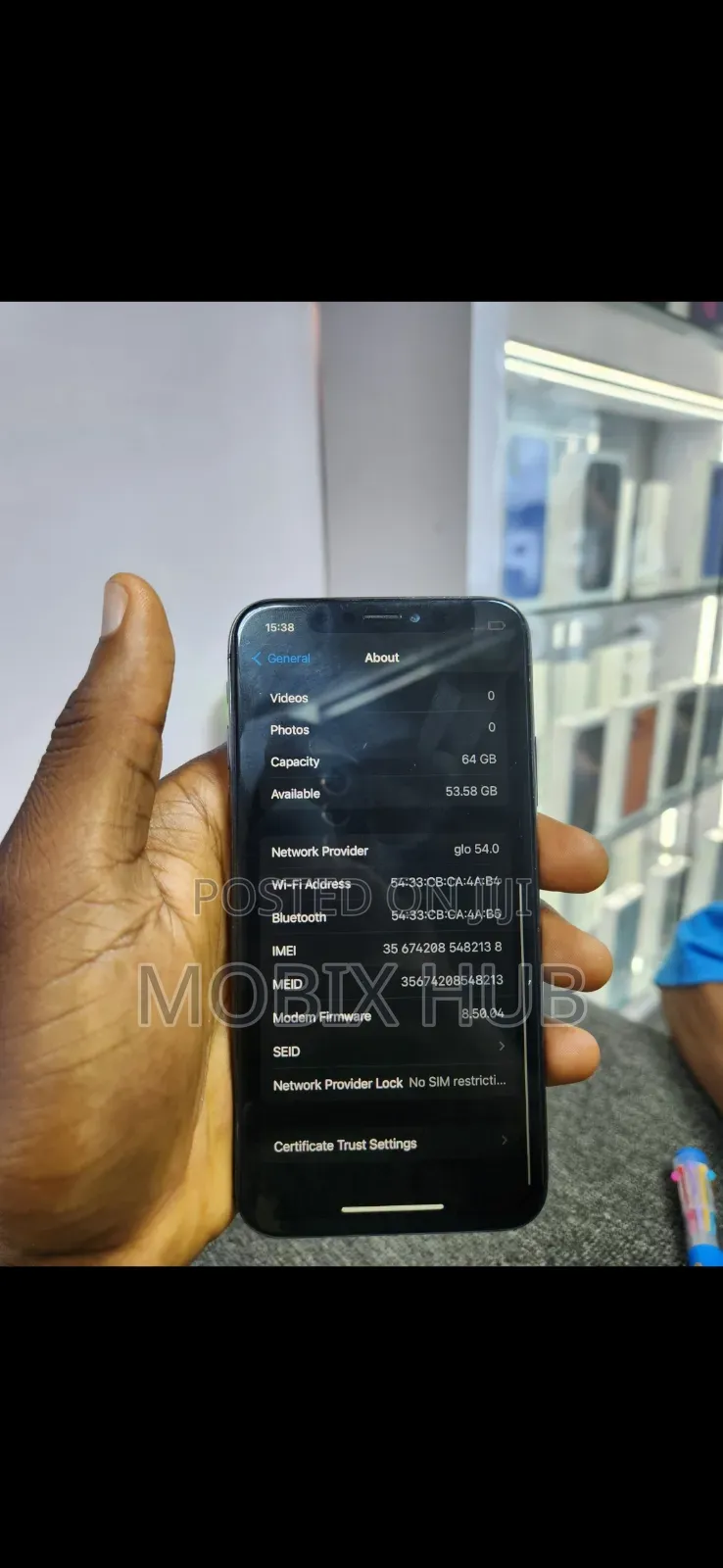 Apple iPhone X 64 GB Black