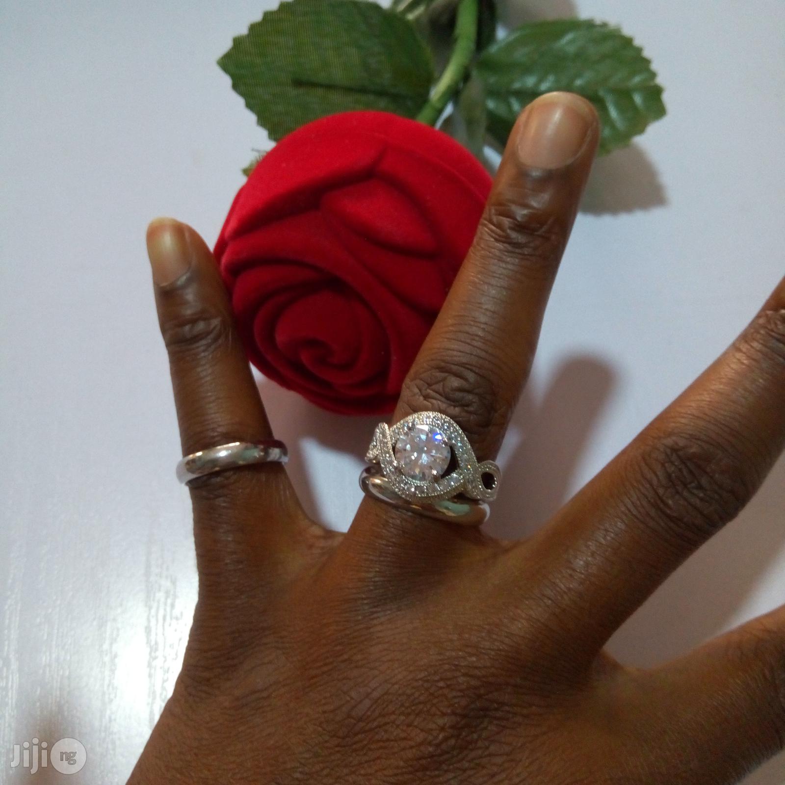 Vera Zircon Micro Paved Silver Wedding Engagement Ring
