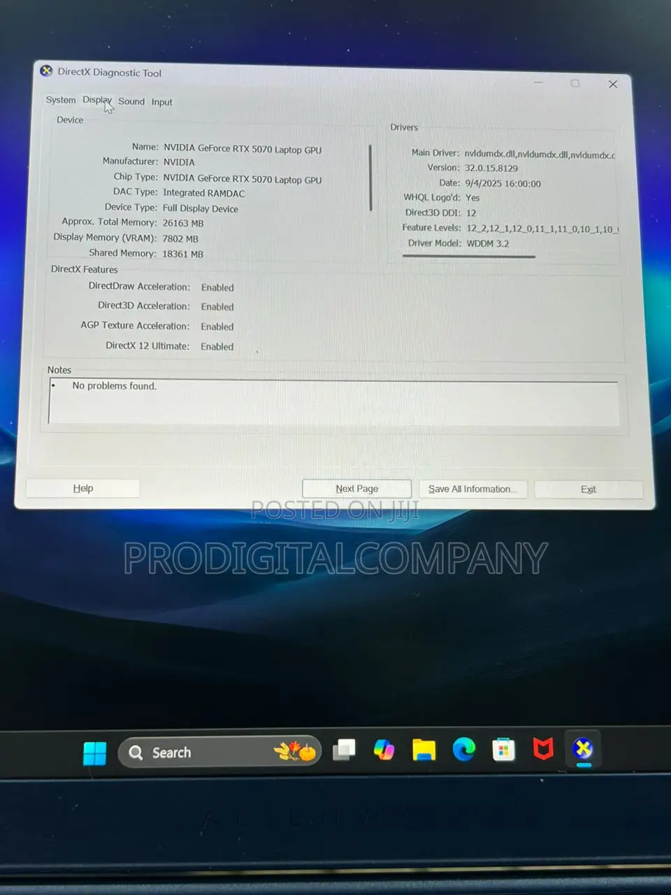 Laptop Dell Alienware 16X Aurora 32GB Intel Core Ultra 9 SSD 2T