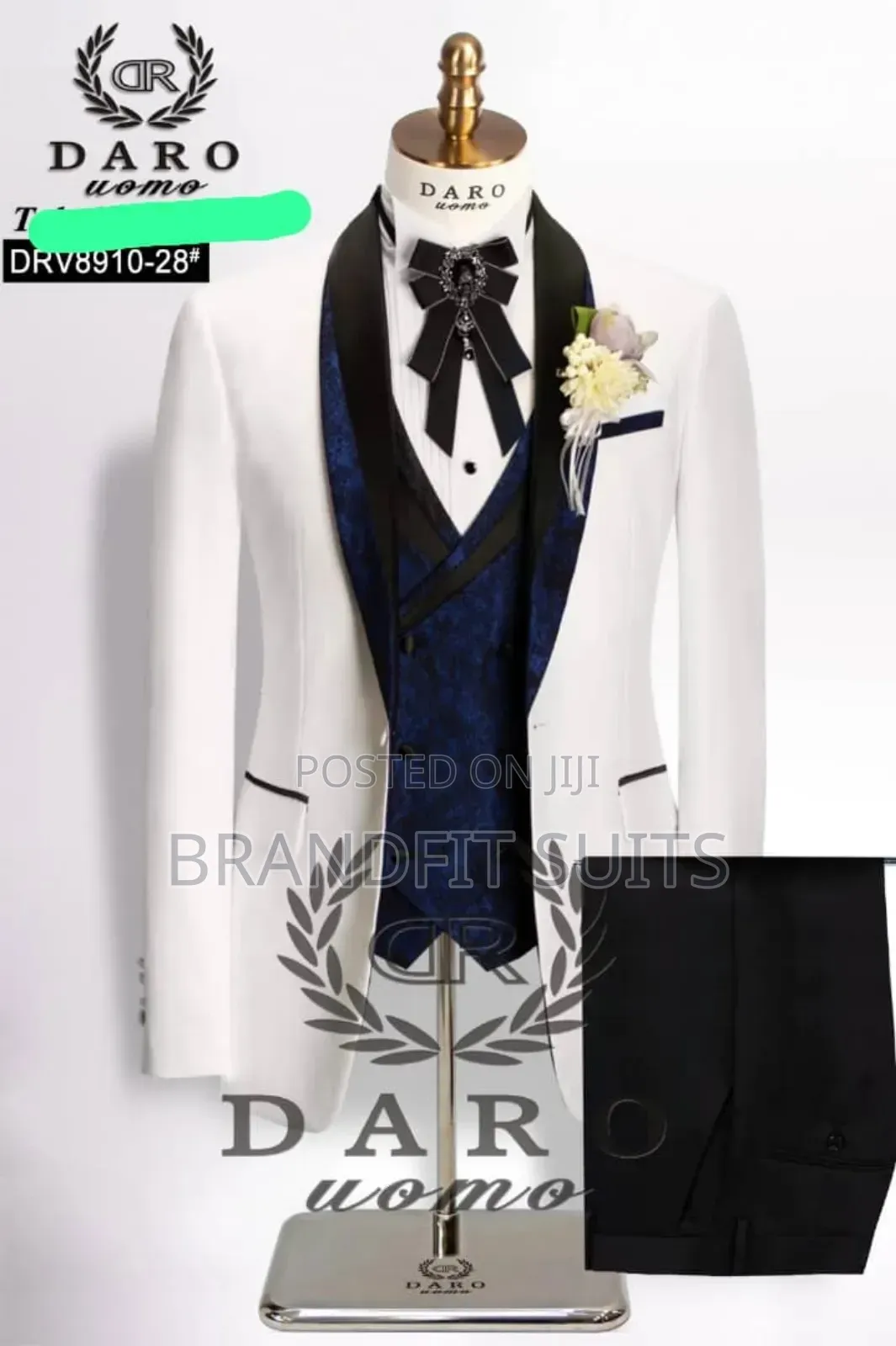 Luxury Jacquard Double Breasted Tuxedo