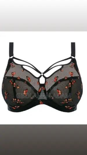 Sachi Black Butterfly Print Plunge Bra