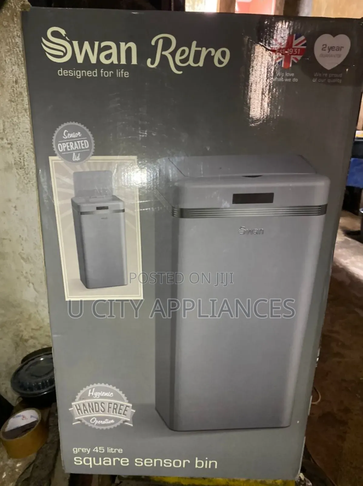 45liter Sensor Swan Waste Bin