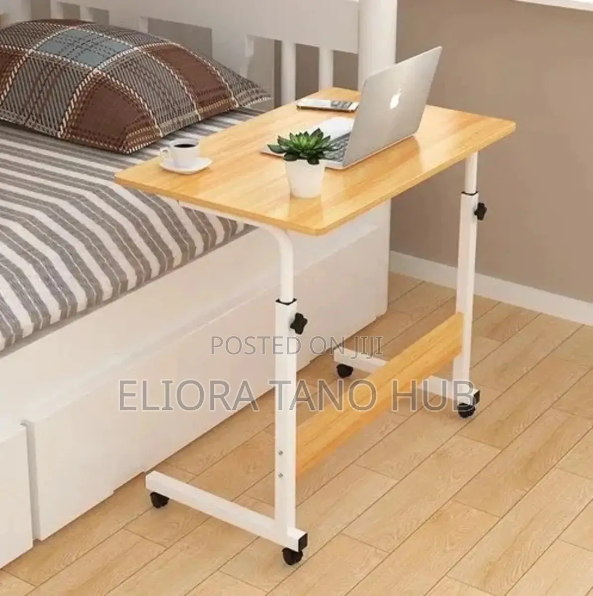 Adjustable Bedside Laptop Table Desk With Wheel