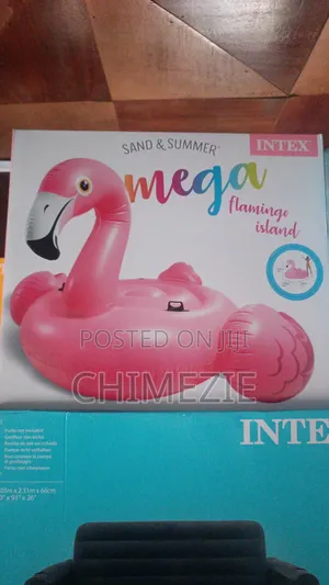 Intex Mega Flamingo Island, a Large, Inflatable Pool Float. It Is