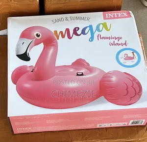 Intex Mega Flamingo Island, a Large, Inflatable Pool Float. It Is