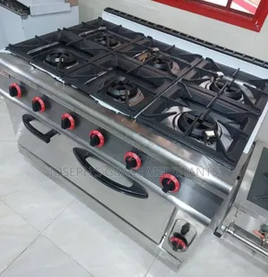 6 Bunner Industrial Gas Cooker With Oven