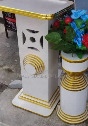 Elegance Church Pulpit, Vase and Flowers