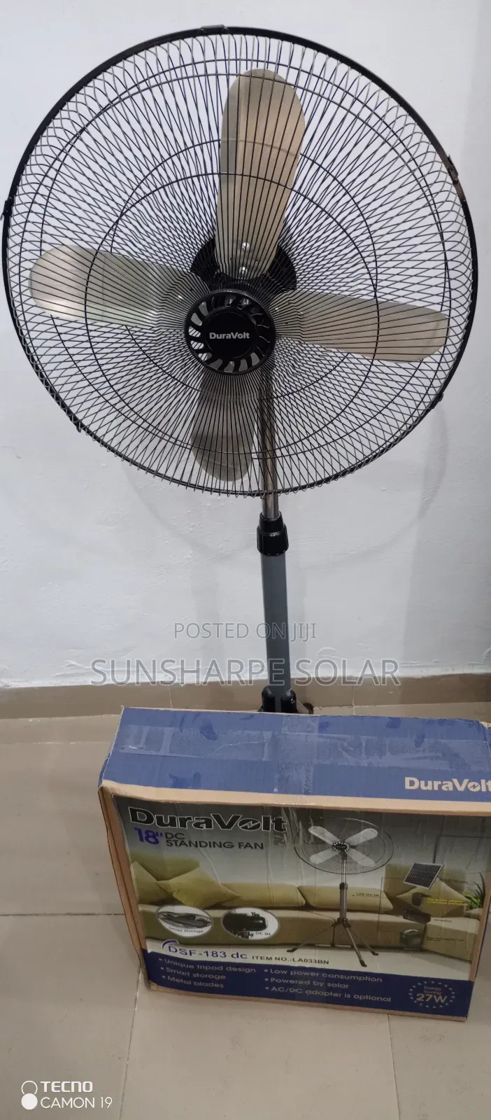 18" Dc/Ac Standing Fan