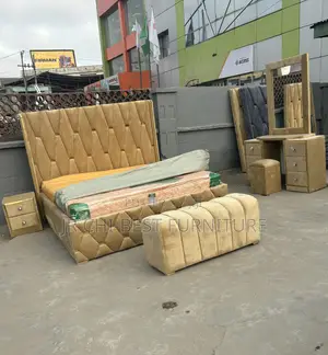 Massive Grade Upholstery 6 by 6 HDF Family Size Full Bedframe Set