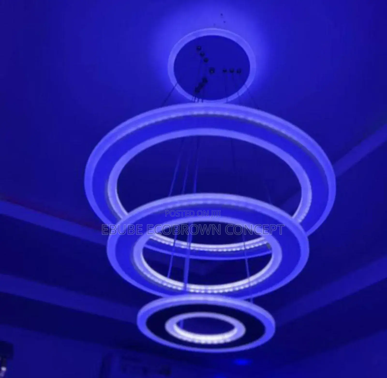 Simple 3 Rings Chandelier Light