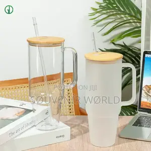 Glass Cup With Bamboo Cover
