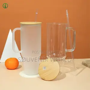 Glass Cup With Bamboo Cover