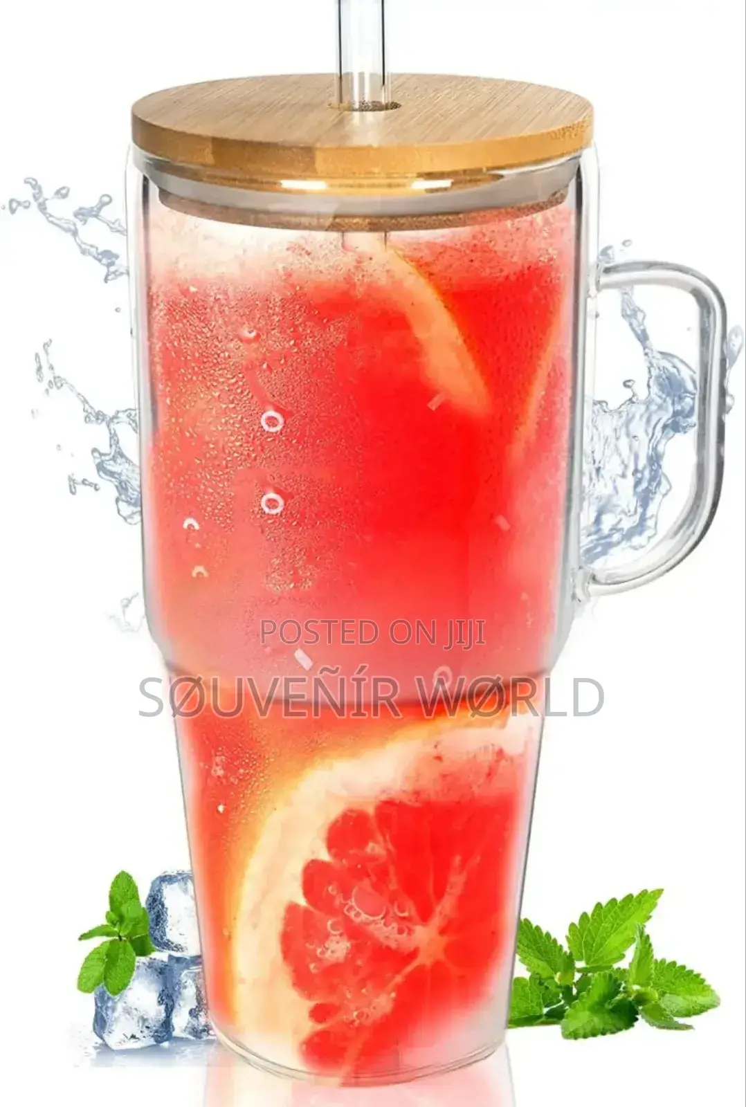 Glass Cup With Bamboo Cover