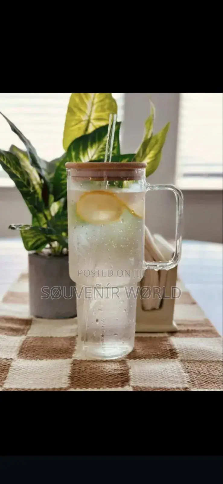 Glass Cup With Bamboo Cover