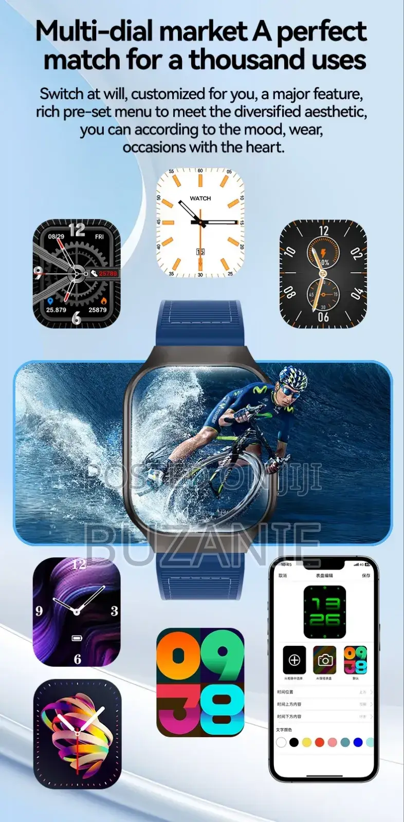 Smart Watch Curved Screen H7 Bluetooth Smartwatch Android iPhone