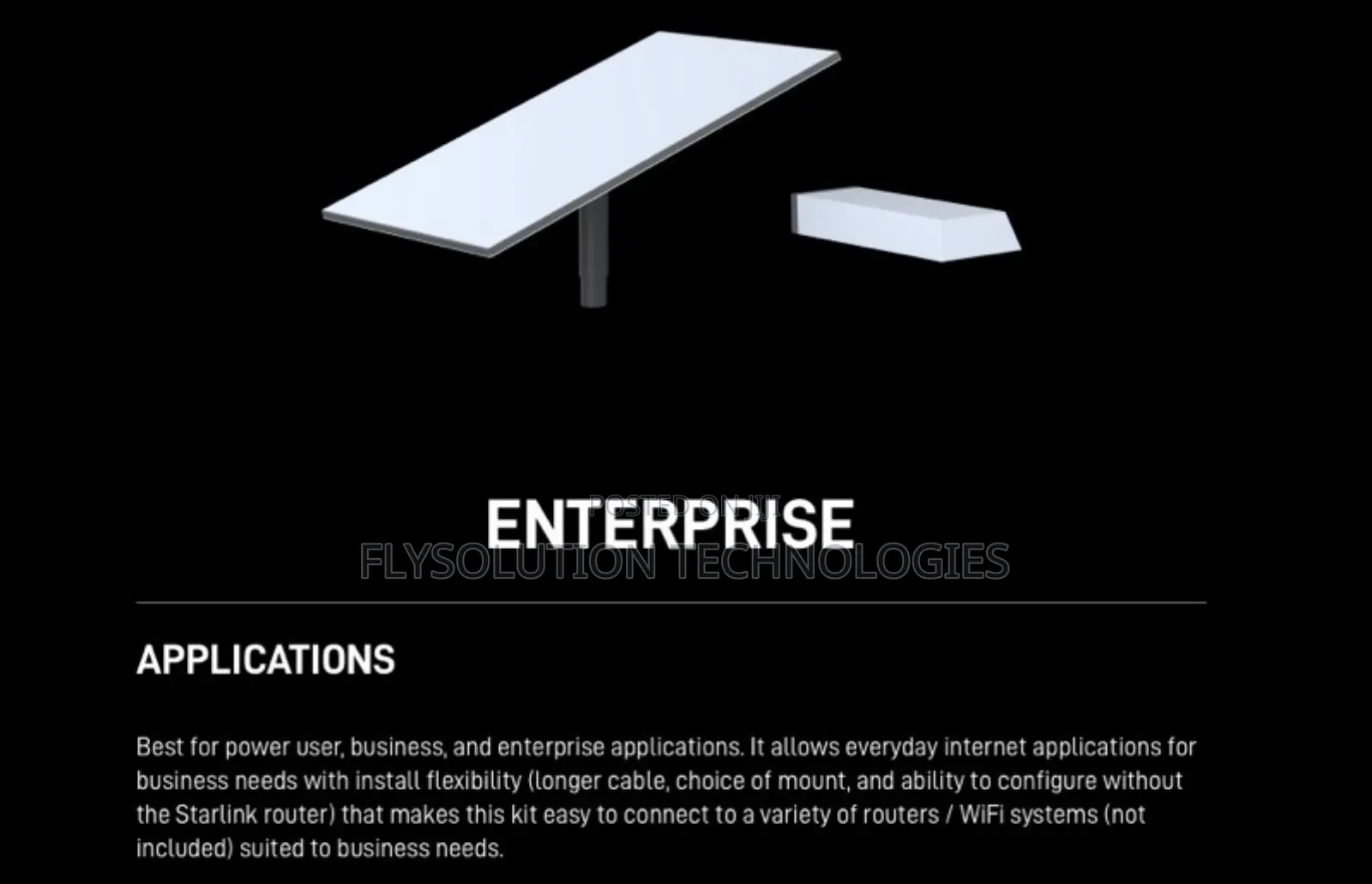 Starlink Enterprise Kit High Speed Low Latency Business Internet