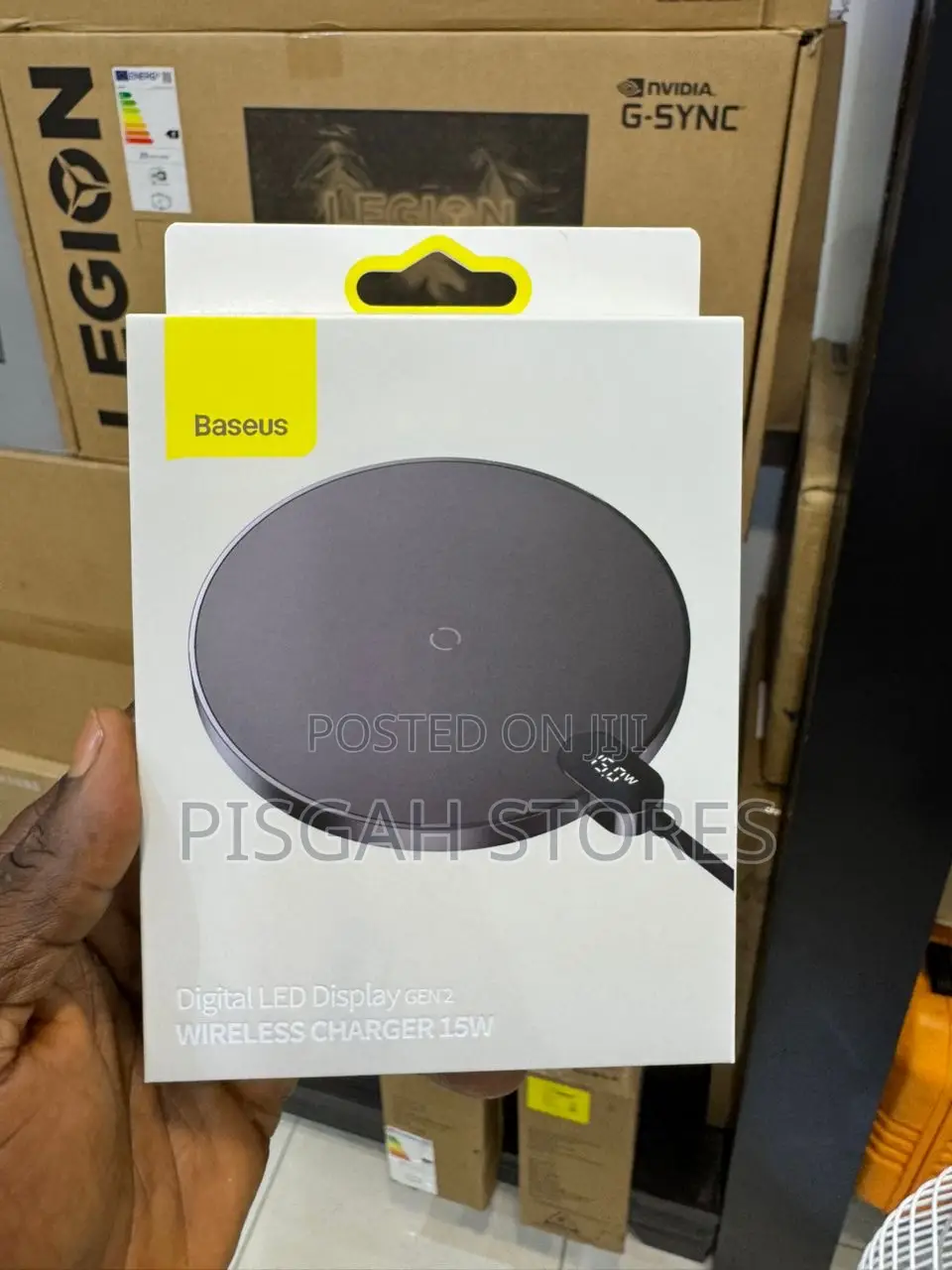 Baseus Digital Led Display Wireless Charger 15w Black