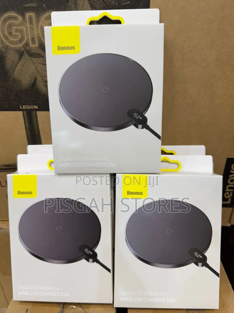 Baseus Digital Led Display Wireless Charger 15w Black