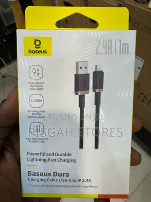 Baseus Dura Series Fast Charge Usb-a to Ip 2.4a 1m Gold+Black